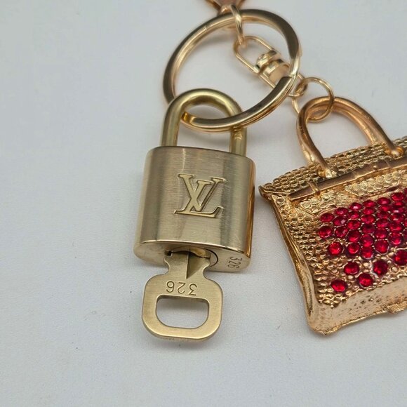 Authentic Louis Vuitton Lock & Key with unbranded Bag Keycharm, Keychain - Picture 5 of 9